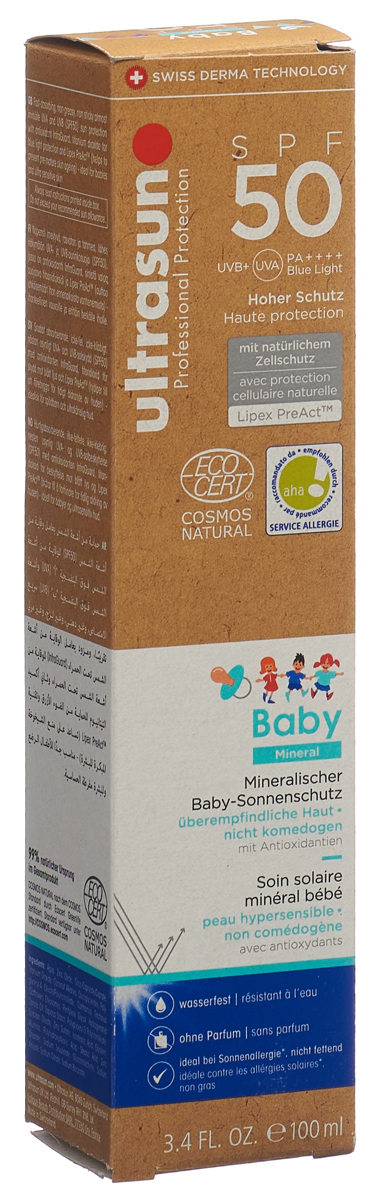 ultrasun Baby Mineral SPF50