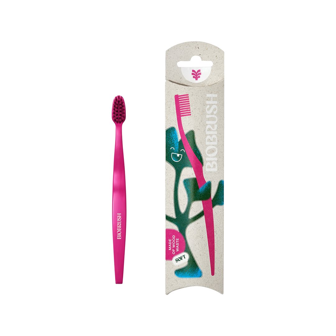 berlin biobrush Zahnbürste Kinder pink