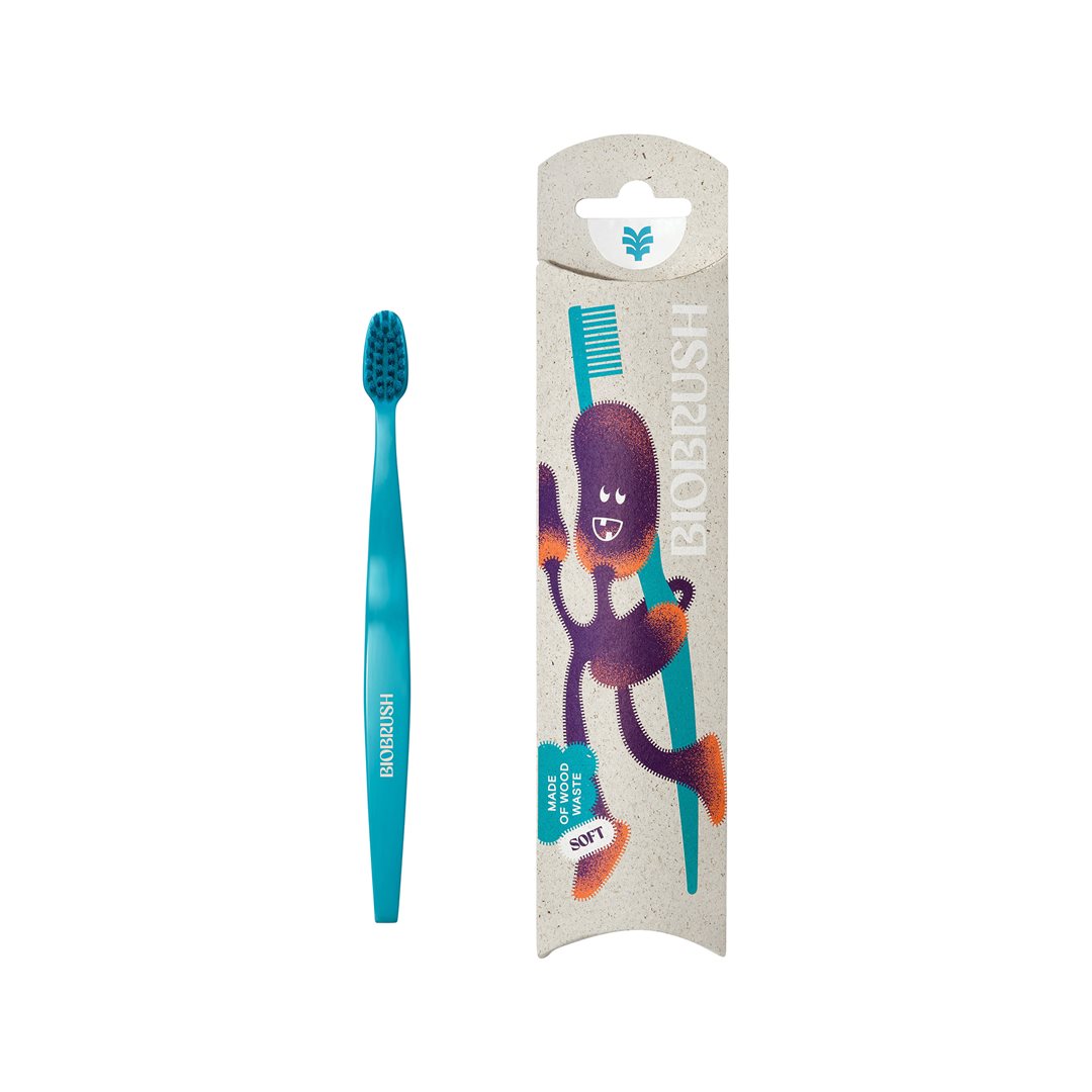berlin biobrush Zahnbürste Kinder blau