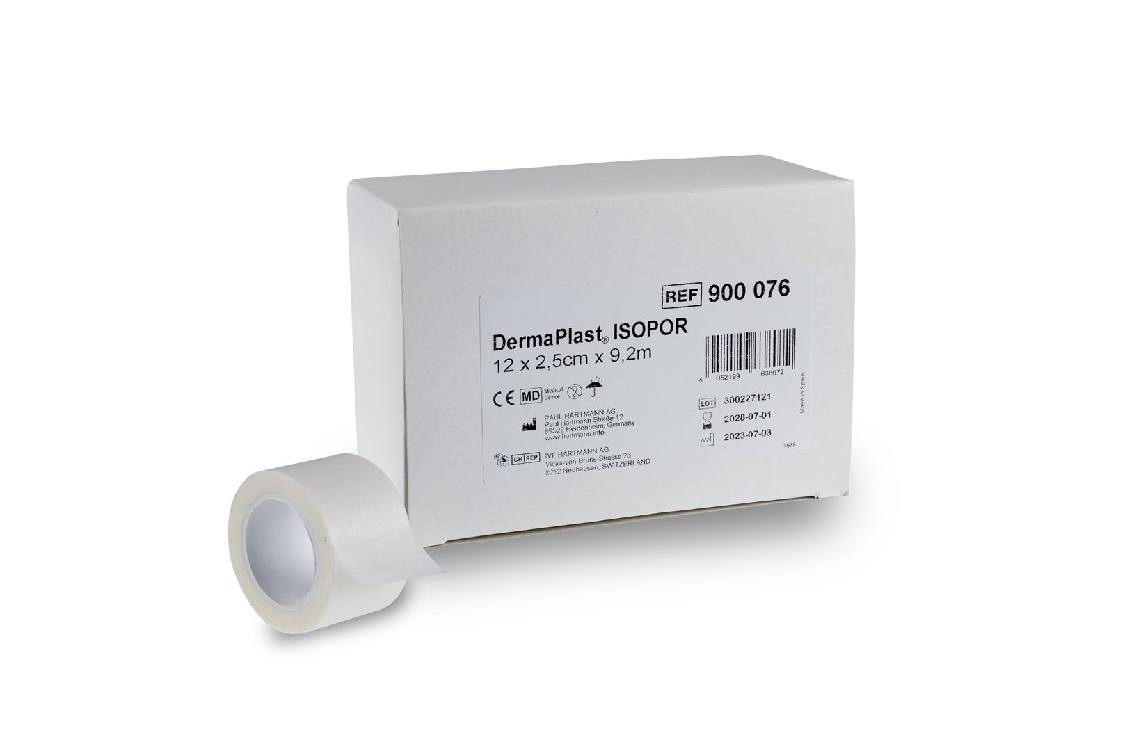 DermaPlast Isopor Fixierpflaster 2.5cmx9.2m Vlies weiss