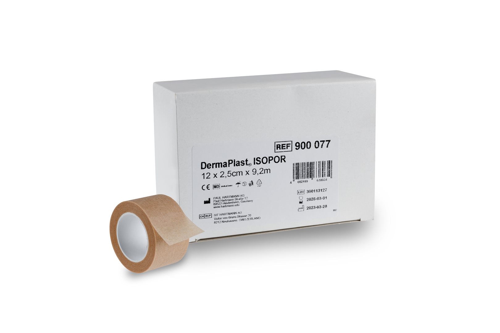 DermaPlast Isopor Fixierpflaster 2.5cmx9.2m Vlies hautfarbig