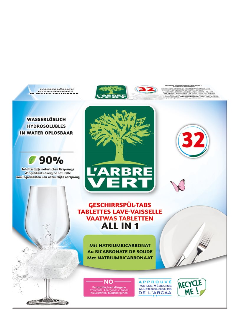 L'ARBRE VERT Ökologische Geschirrspül-Tabs All in 1