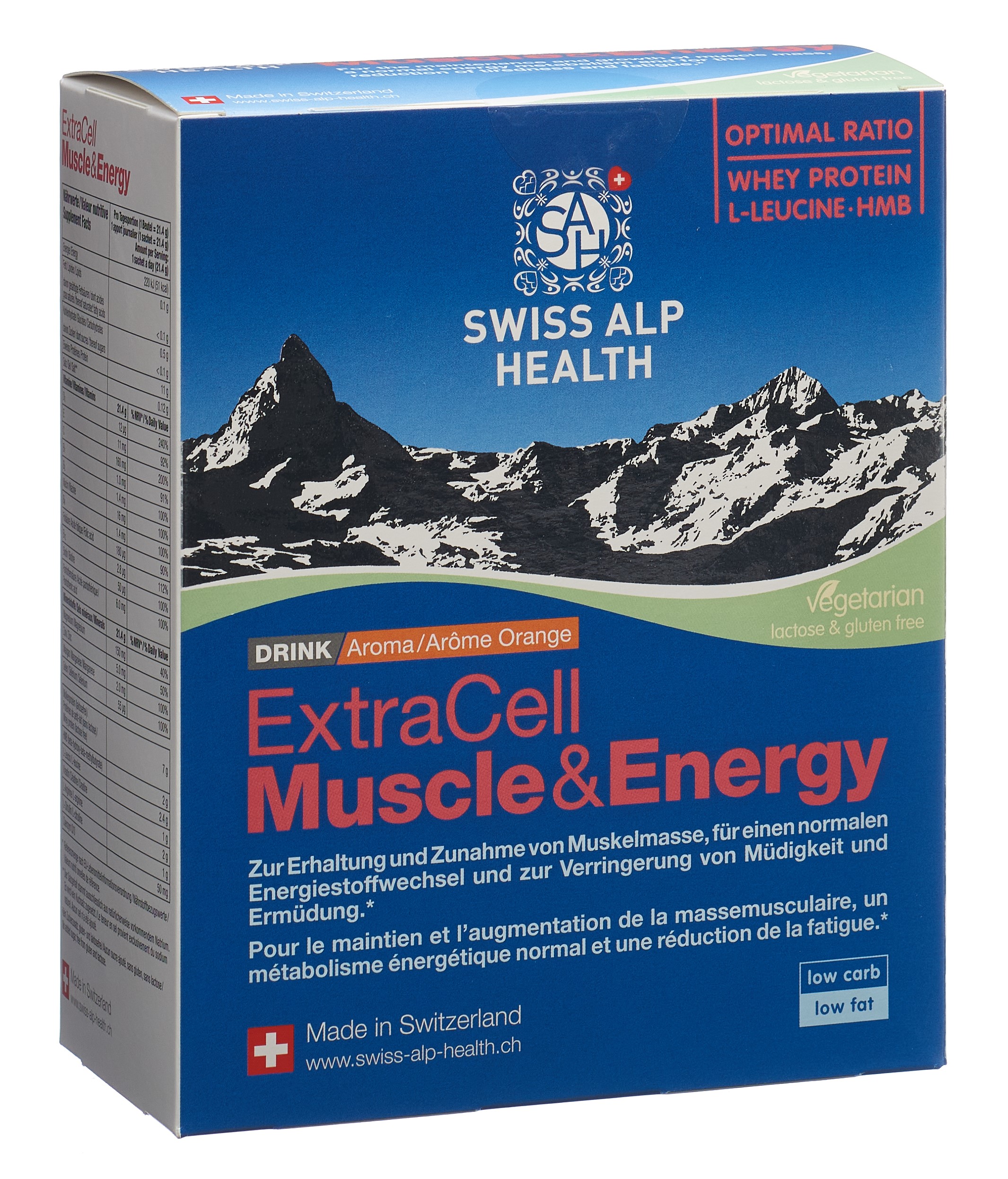 Extra Cell Muscle & Energy Drink Orange vegetarisch