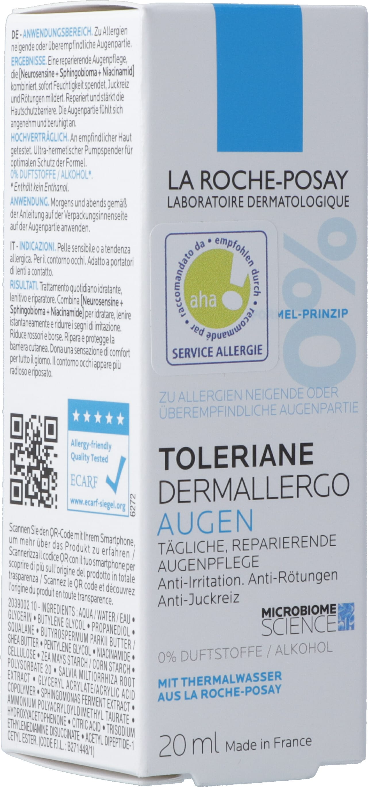 LA ROCHE-POSAY Toleriane Dermallergo Augen AHA