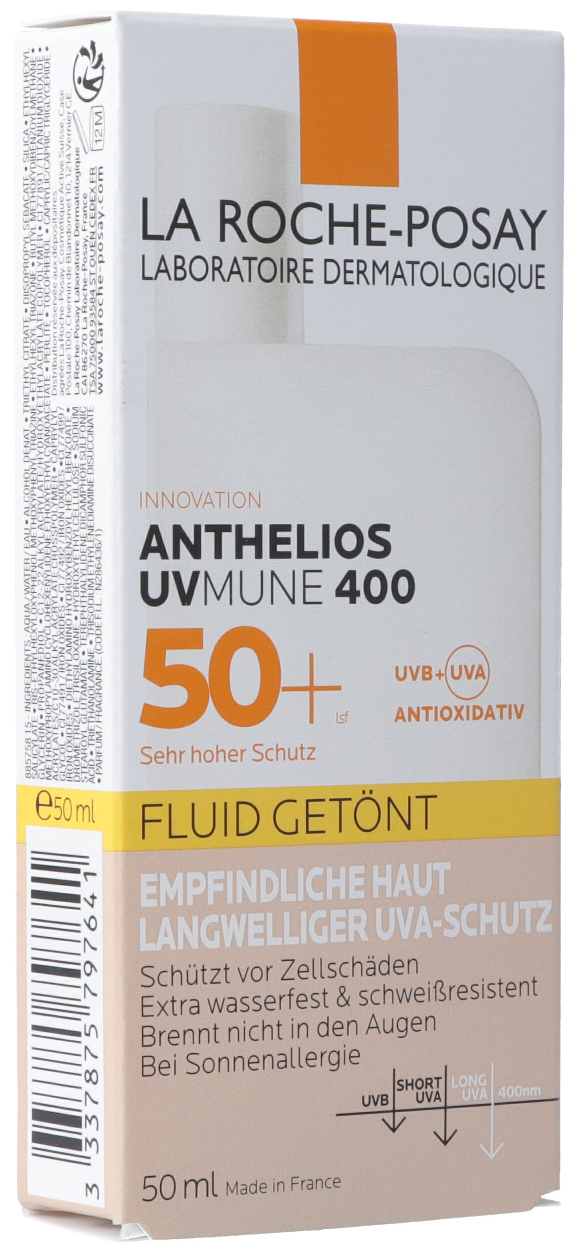 LA ROCHE-POSAY Anthelios Transparentes Fluid UV Mune getönt 50+