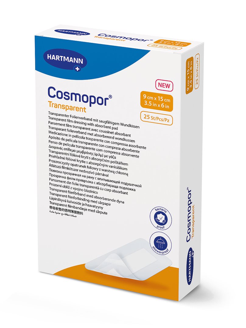 Cosmopor transparent 9x15cm steril