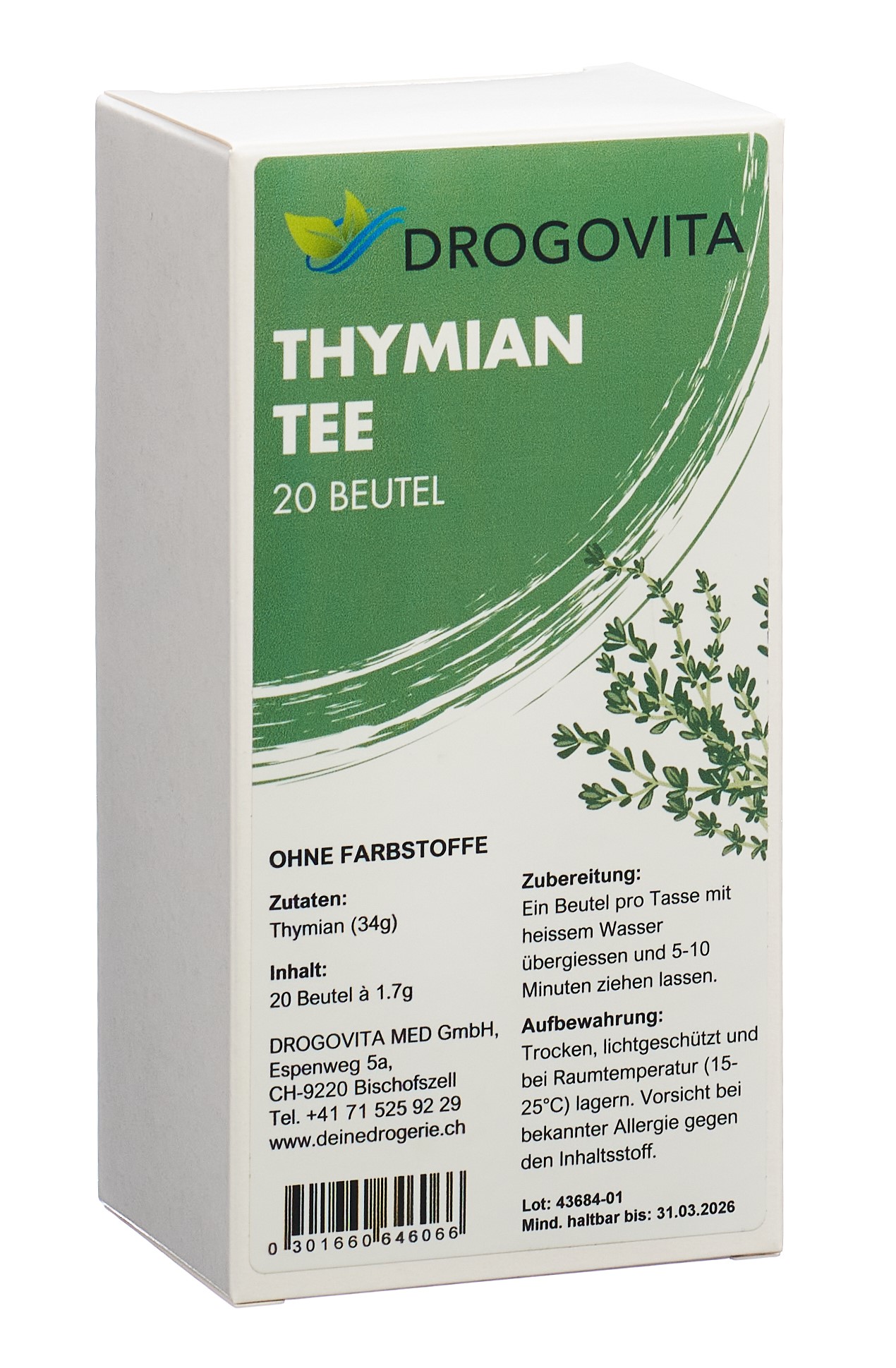 Drogovita Thymian Tee