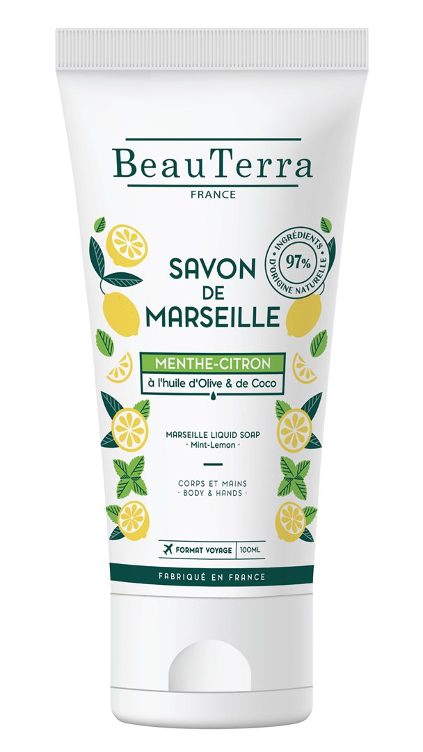 BeauTerra Flüssigseife Marseille Minze Zitrone