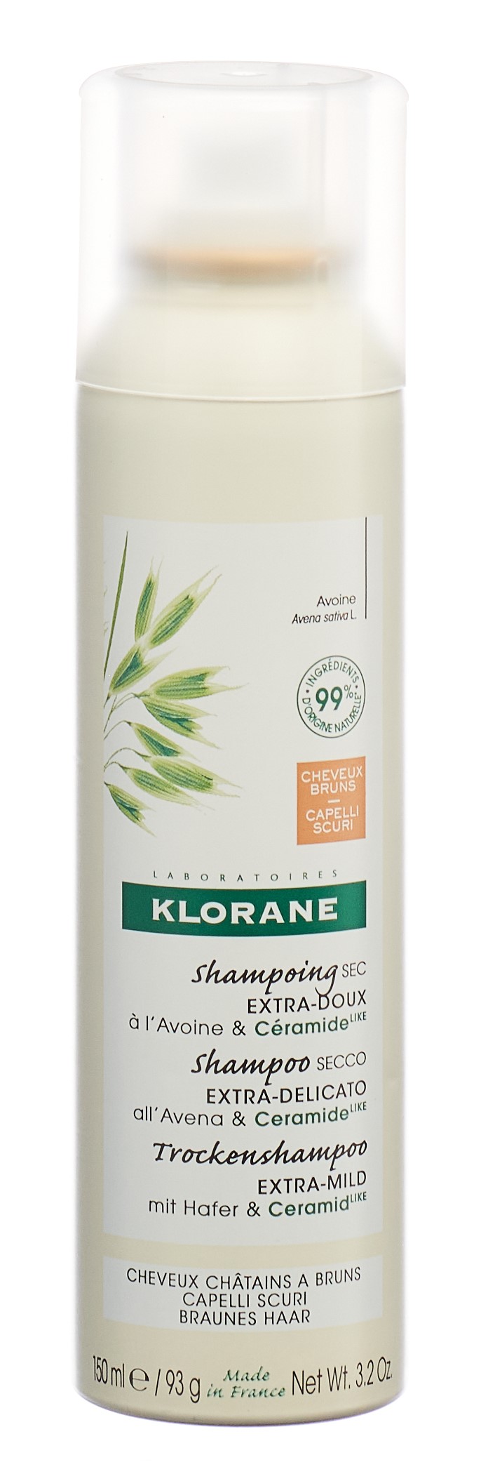 Klorane Trockenshampoo Hafermilch getönt