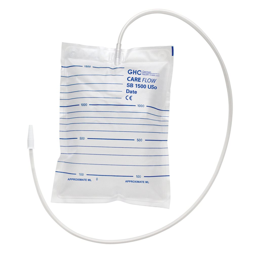 GHC Urinbeutel CAREFLOW 1.5l 90cm unst o Abl RV