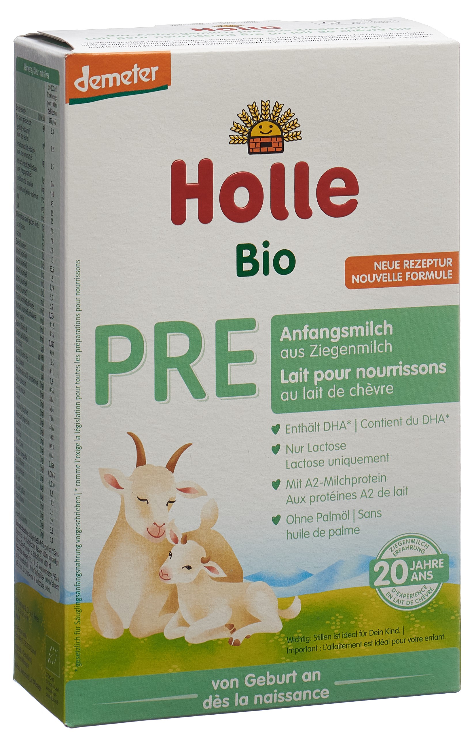 Holle Bio-Anfangsmilch PRE aus Ziegenmilch