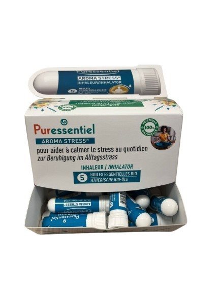 Puressentiel Box Inhalator Aromastress 24 Stück französisch/deutsch