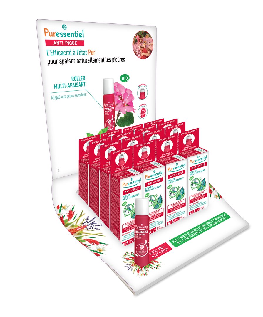 Puressentiel Display Anti-Stich Multi-beruhigender Roll-on 12x5ml + Tester FR/CH