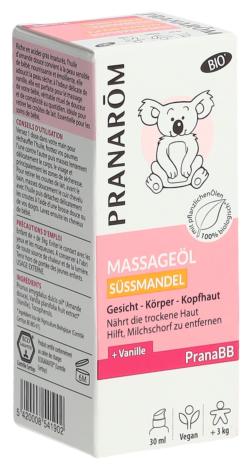 PRANARÔM PranaBB Massageöl Süssmandel Bio Eco