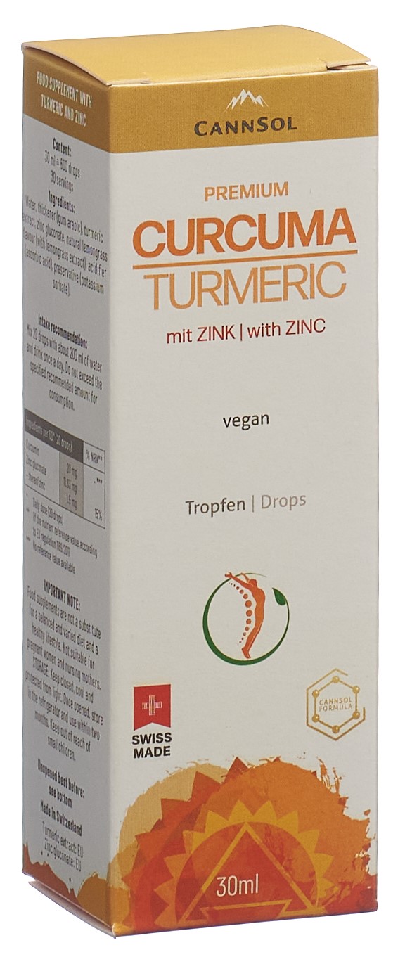 CANNSOL Premium Curcuma mit Zink Tropfen