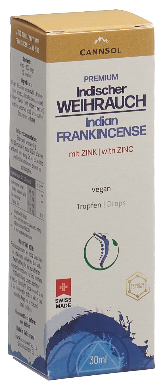 CANNSOL Indischer Weihrauch mit Zink wasserlöslich optimale Bioverfügbarkeit
