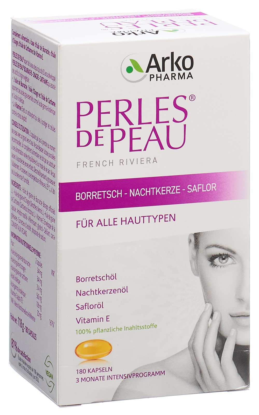 PERLES DE PEAU Borretsch Nachtkerzenöl Kapsel