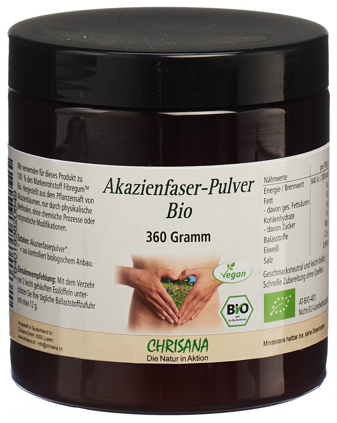 CHRISANA Akazienfaser Pulver Bio