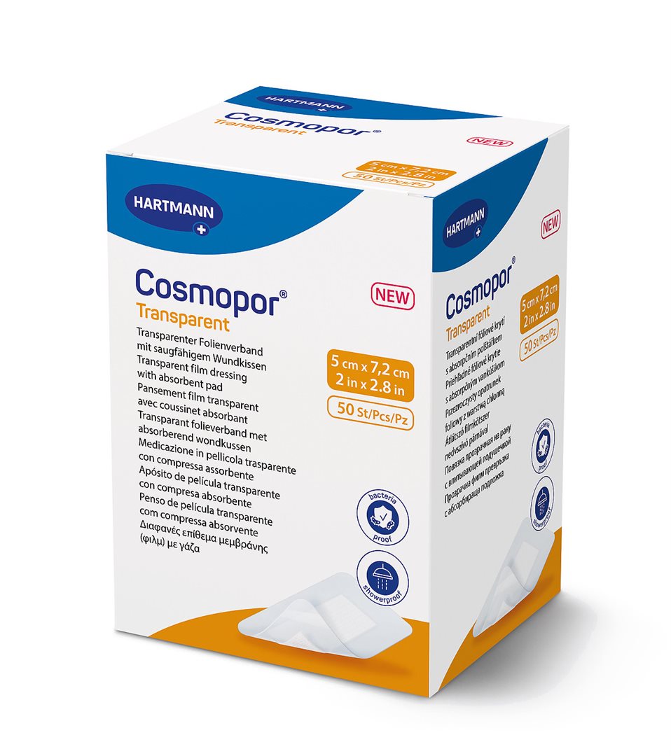 Cosmopor transparent 5x7.2cm steril