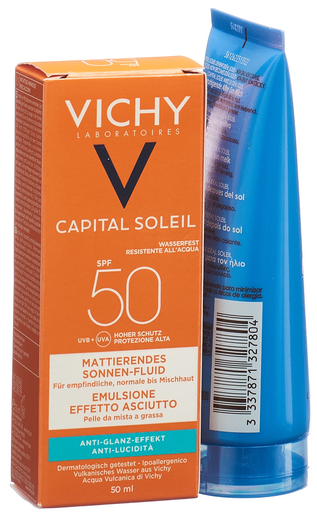 VICHY CAPITAL SOLEIL Toucher Sec SPF50 + AS 100ml gratuit 2023