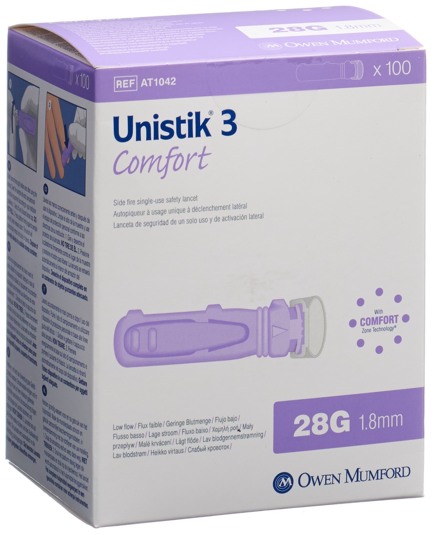 Unistik 3 Sicherheitslanzetten Comfort 28G (1.8mm)
