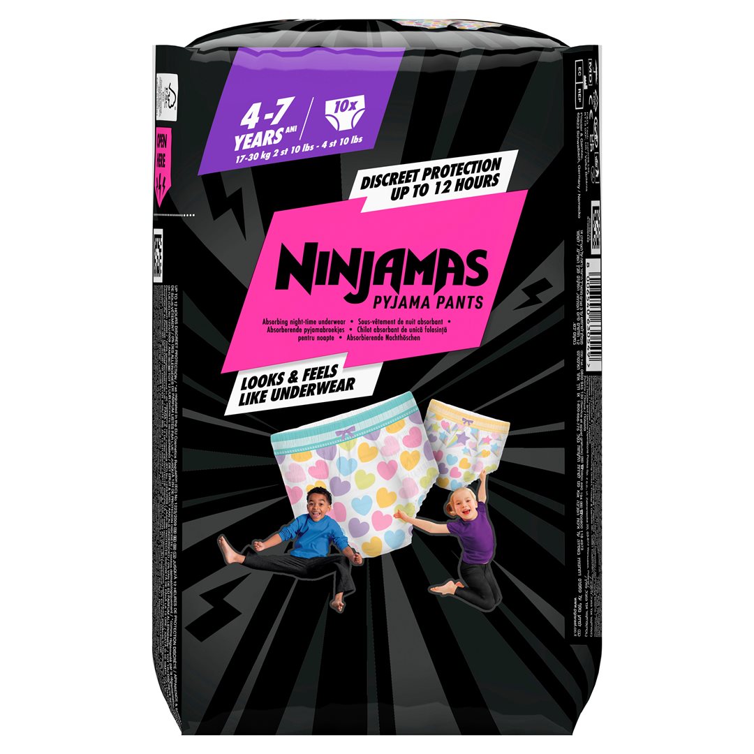 Pampers Ninjamas Pyjama Pants für Mädchen 4-7 Jahre