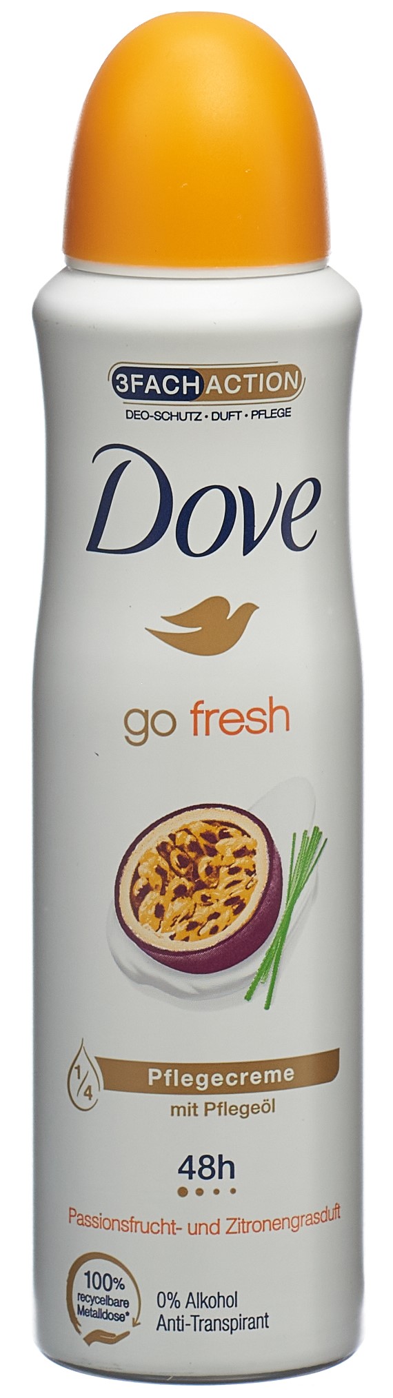 Dove Deodorant Aerosol Spray Passionsfrucht und Zitronengras