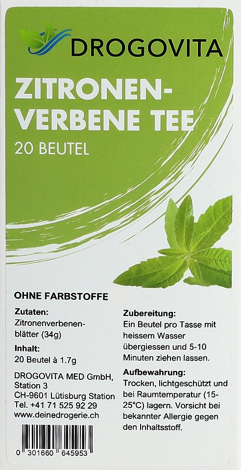 Drogovita Zitronenverbene Tee