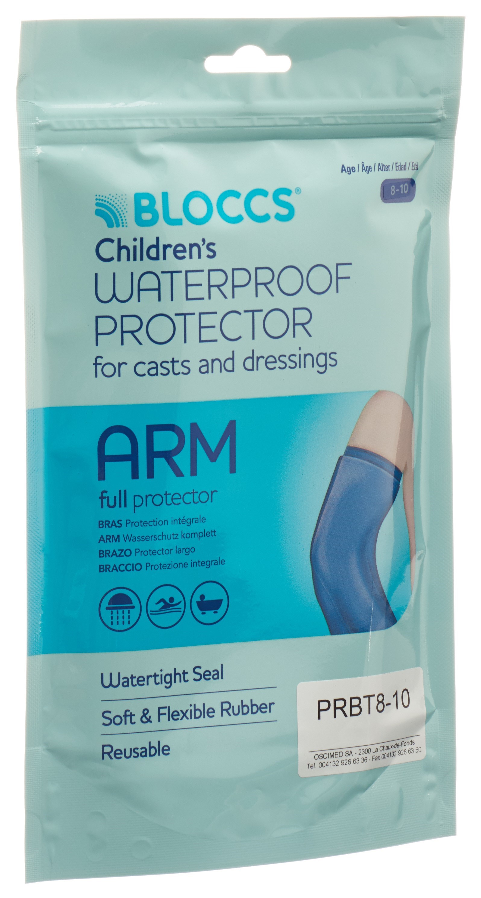 Bloccs Bad und Dusche Wasserschutz für den Arm 20-33/53cm Kind