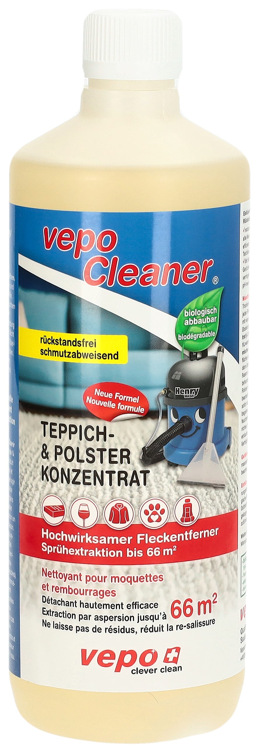 vepoCleaner Teppich + Polster Konzentrat Sprühextraktion bis 66m2