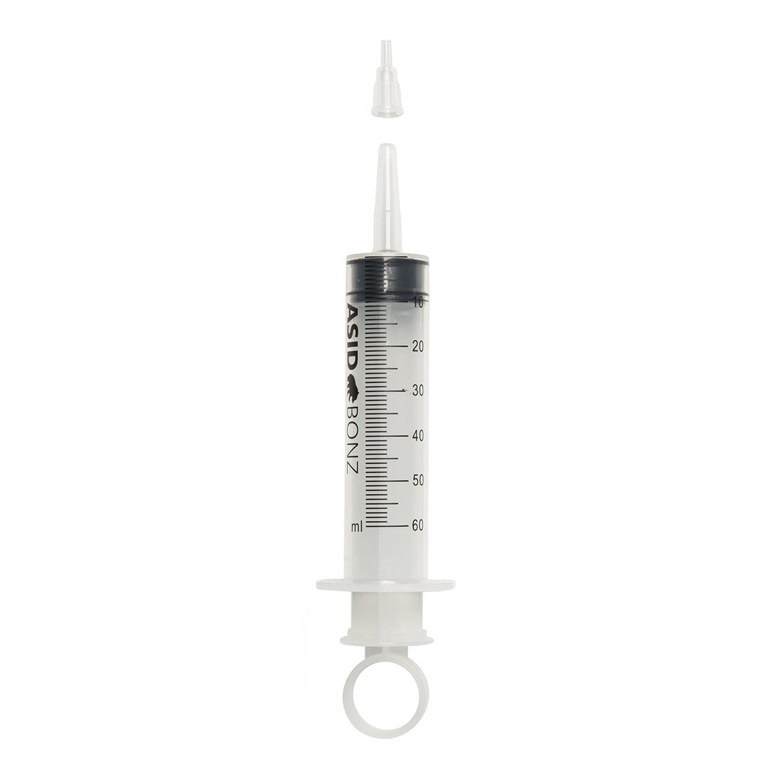 Asid Bonz Wund- und Blasenspritze 50-60ml mit Katheteransatz und Luer-Adapter