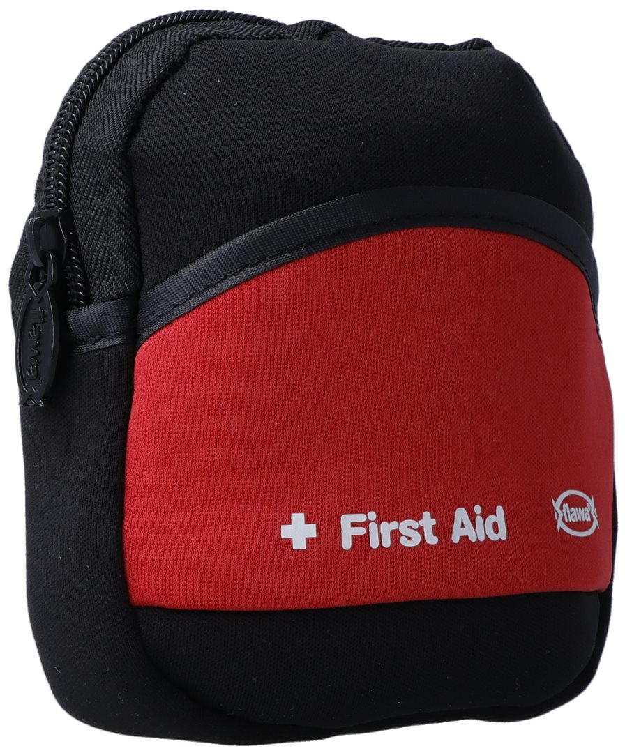flawa Freizeit-Apotheke Neopren-Etui schwarz/rot
