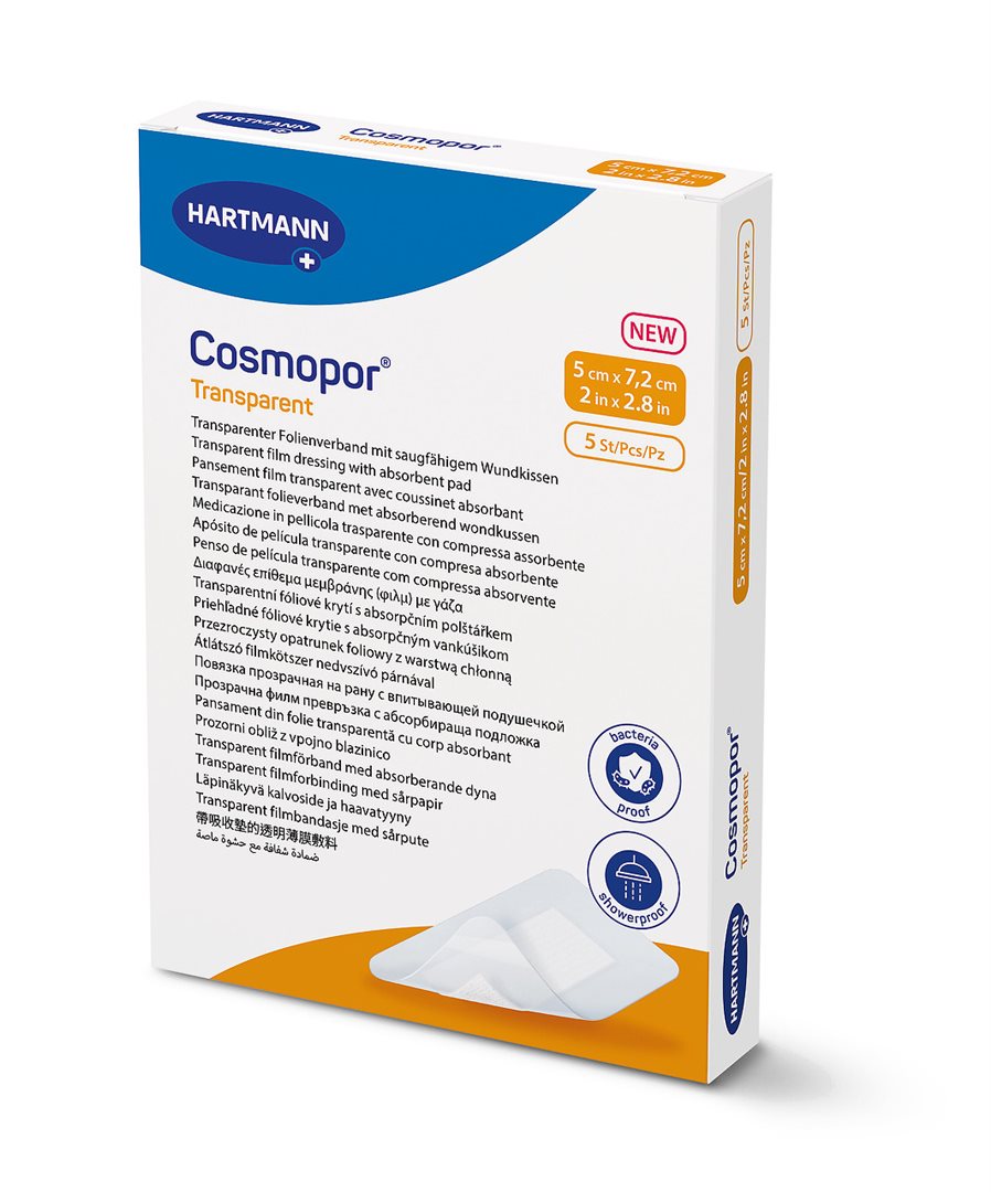 Cosmopor transparent 5x7.2cm steril