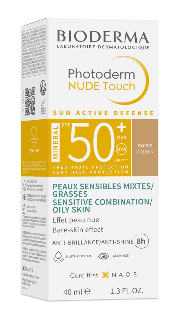 BIODERMA Photoderm Nude Touch Mineral SPF50+ dorée