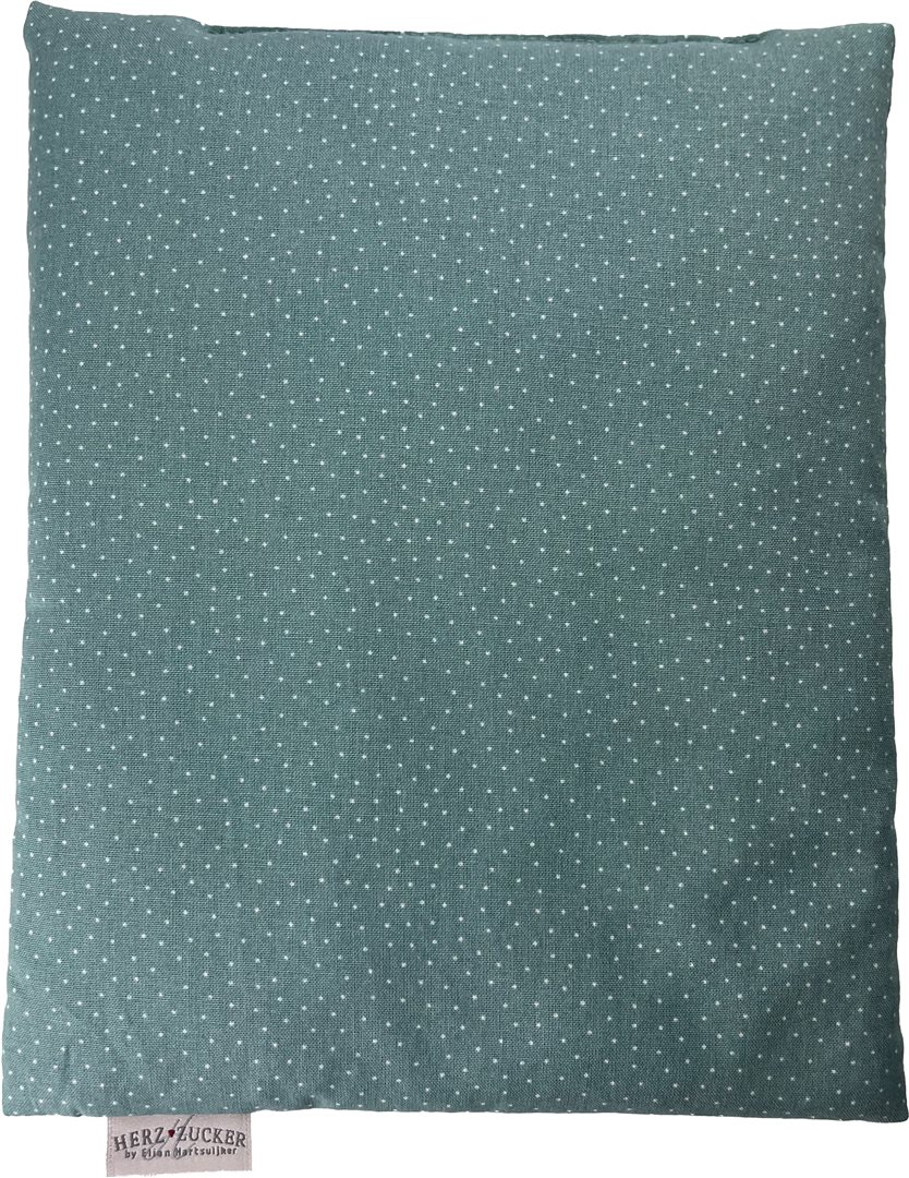 HERZZUCKER Traubenkernkissen 26x21cm Punkte Salbei