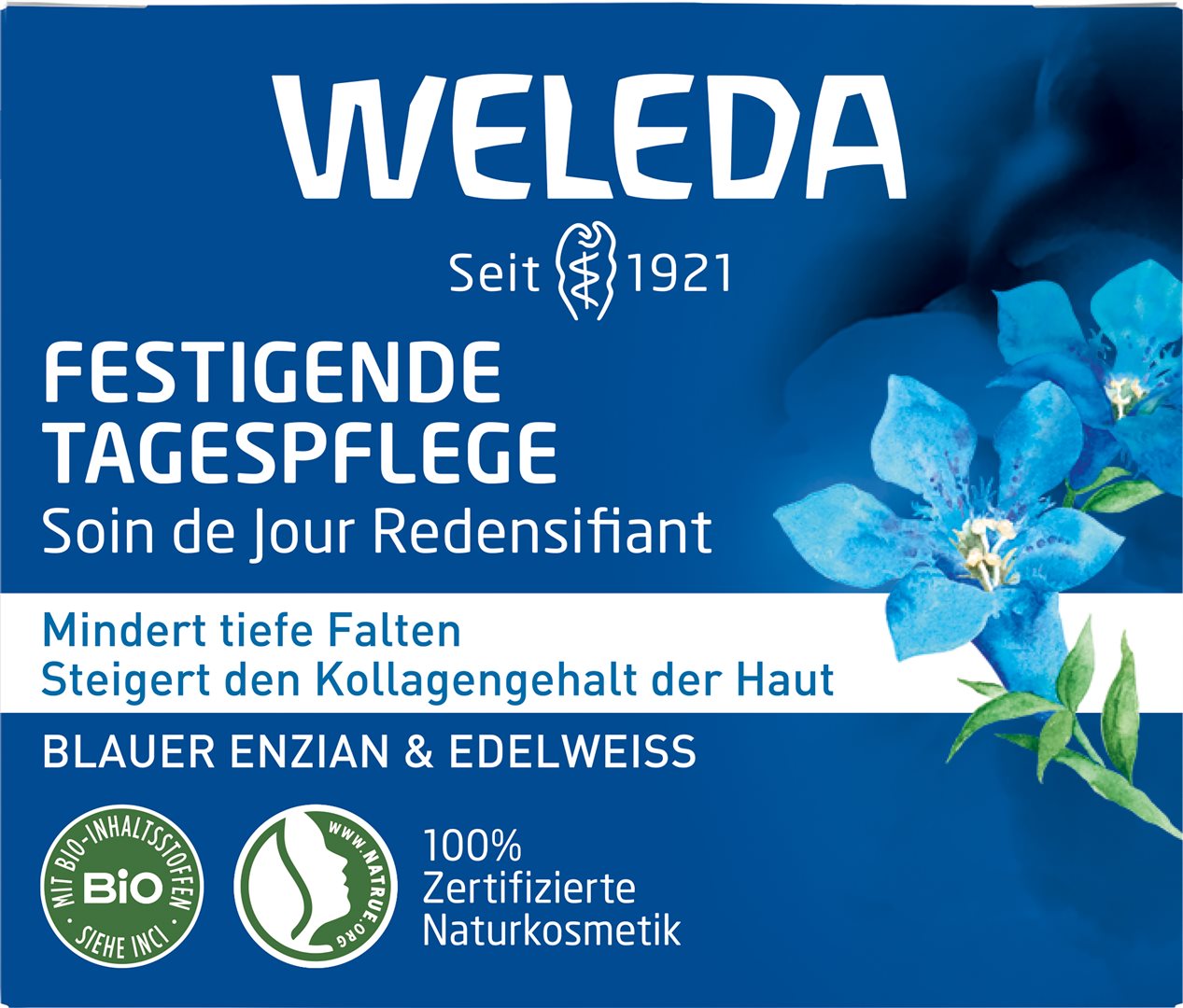 WELEDA Tagespflege festigend blauer Enzian & Edelweiss