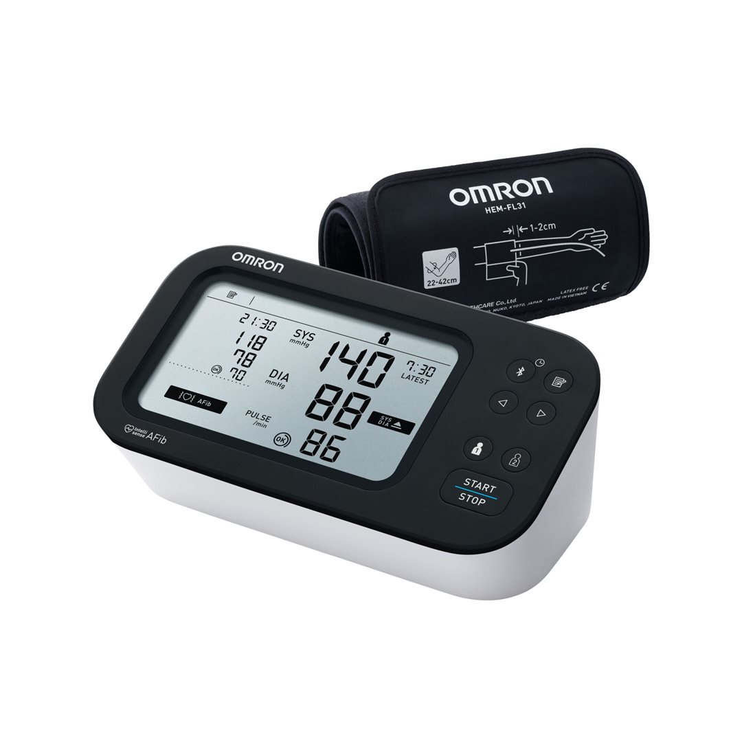 Omron Blutdruck Oberarm M7 Intelli IT Afib mit Connect App inklusive Gratisservice