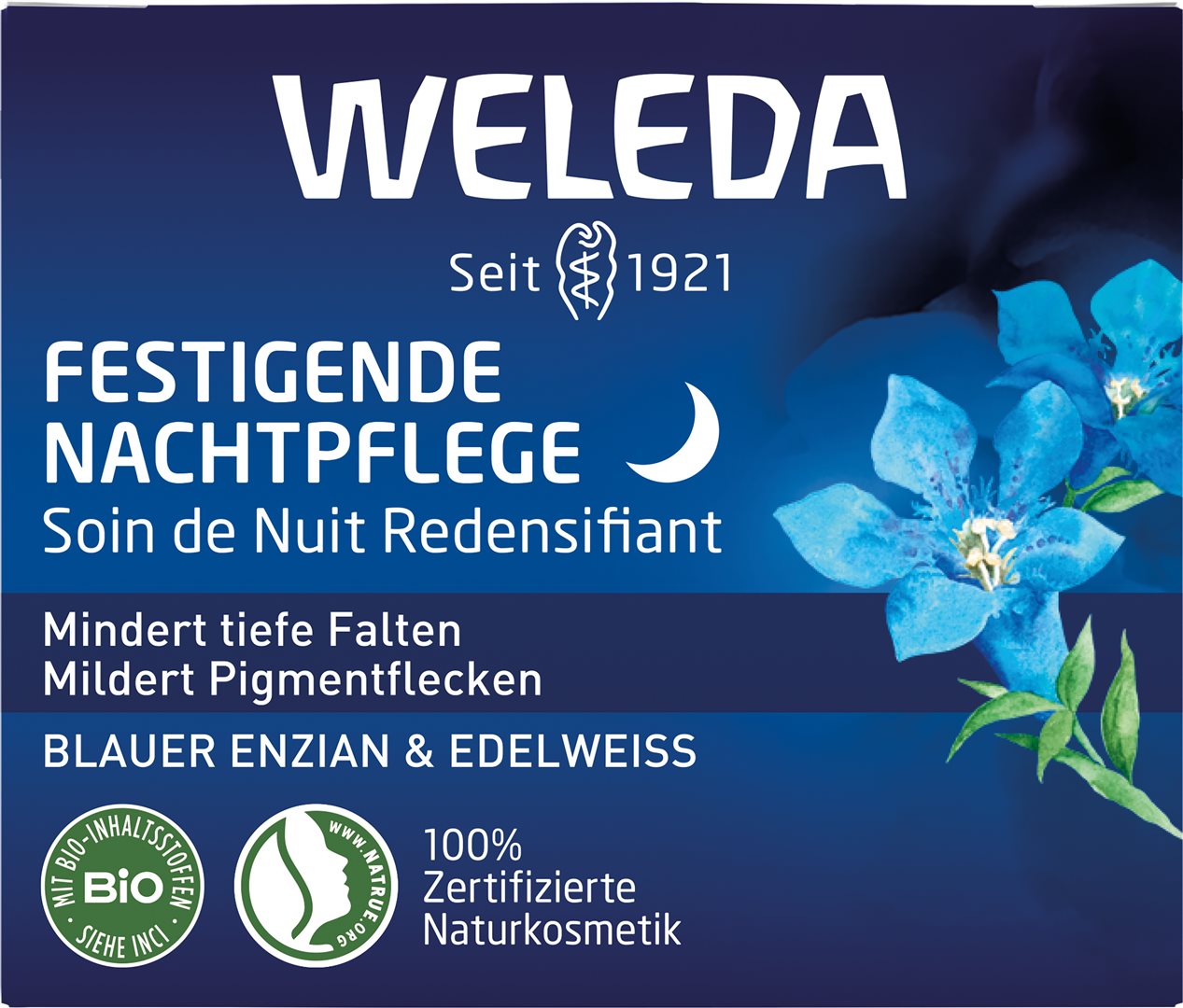 WELEDA Nachtpflege festigend blauer Enzian & Edelweiss