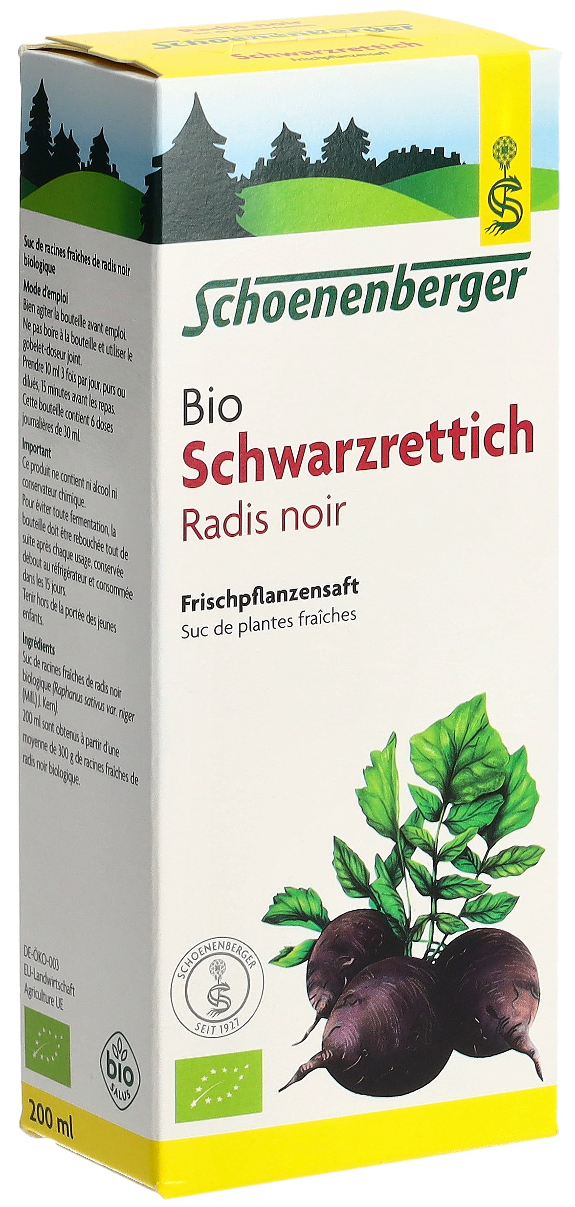 Schoenenberger Schwarzrettich Frischpflanzensaft Bio