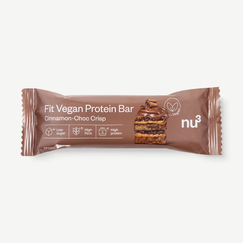 nu3 Fit Vegan Protein Bar Cinnamon Choc Crisp