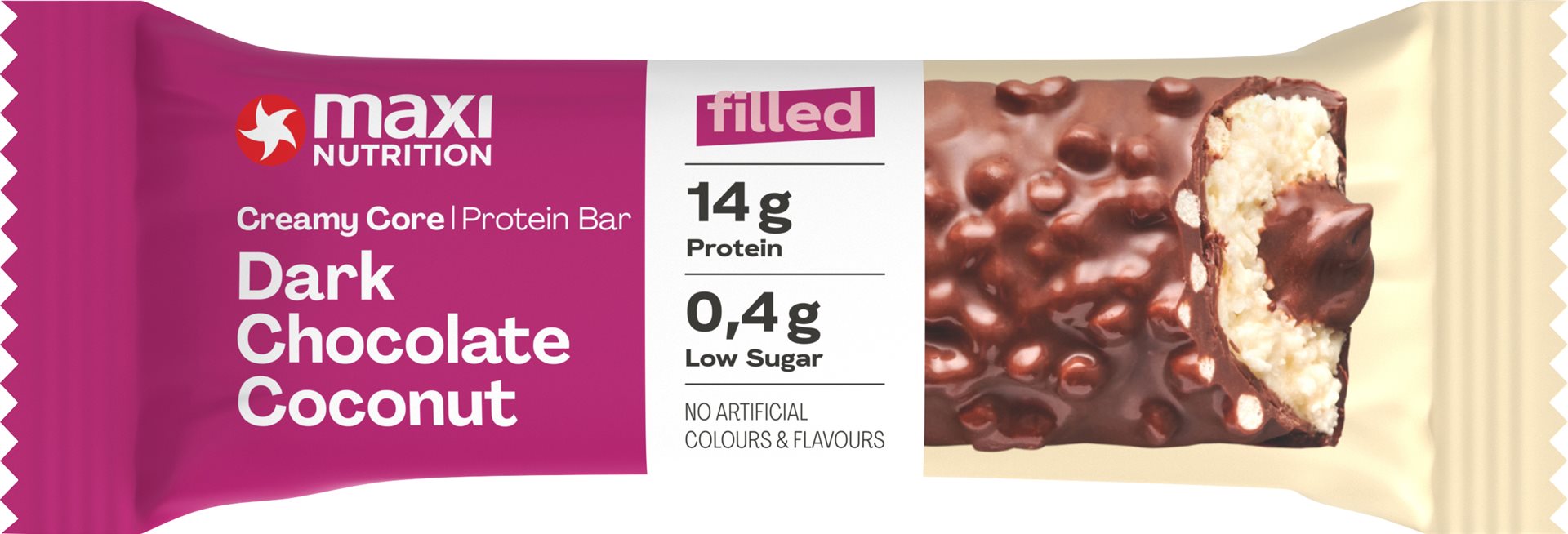 maxi Nutrition Creamy Core Protein Riegel Dark Chocolate Coconut