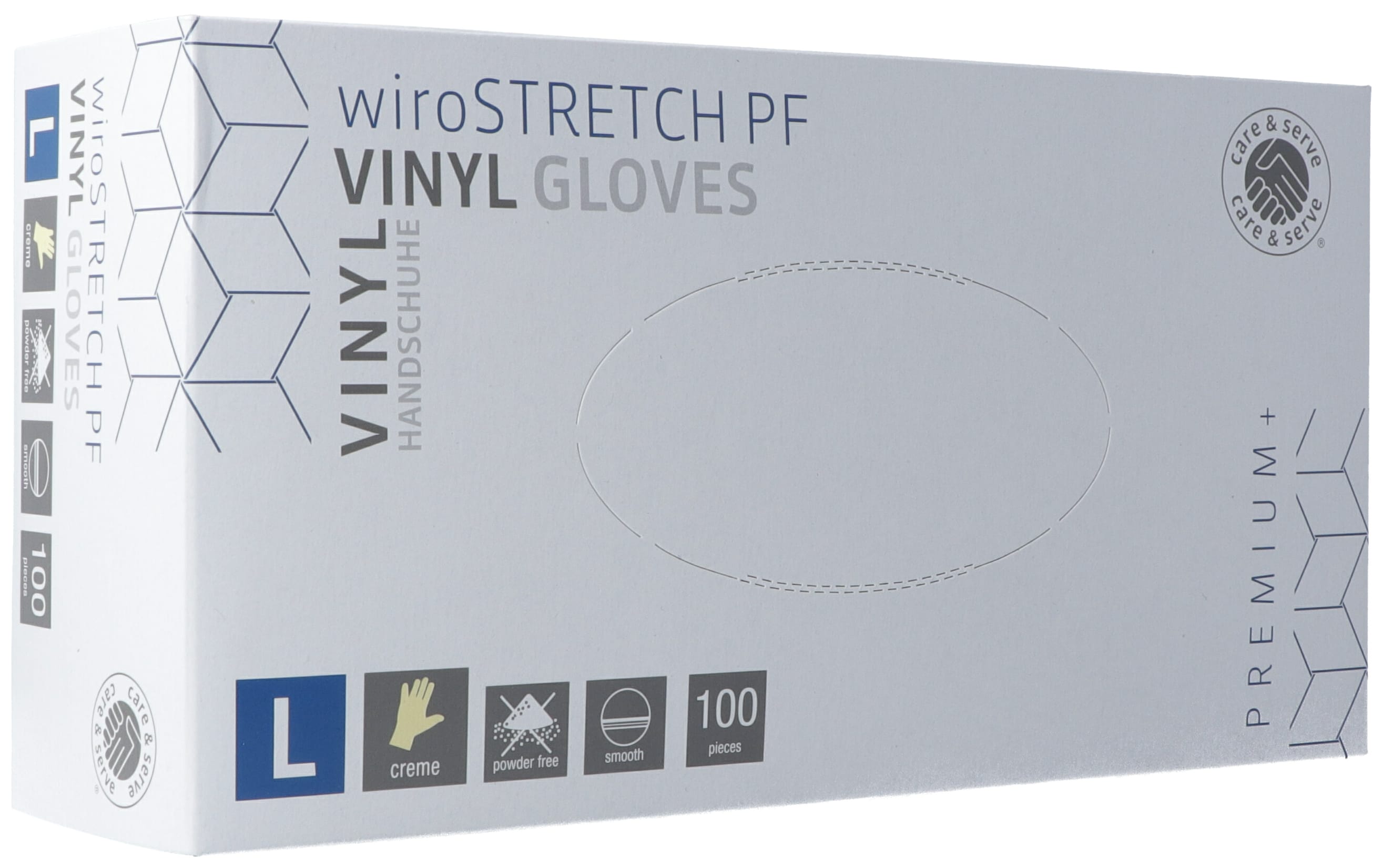 Gribi Untersuchungshandschuhe Vinyl L puderfrei unsteril Stretch plus