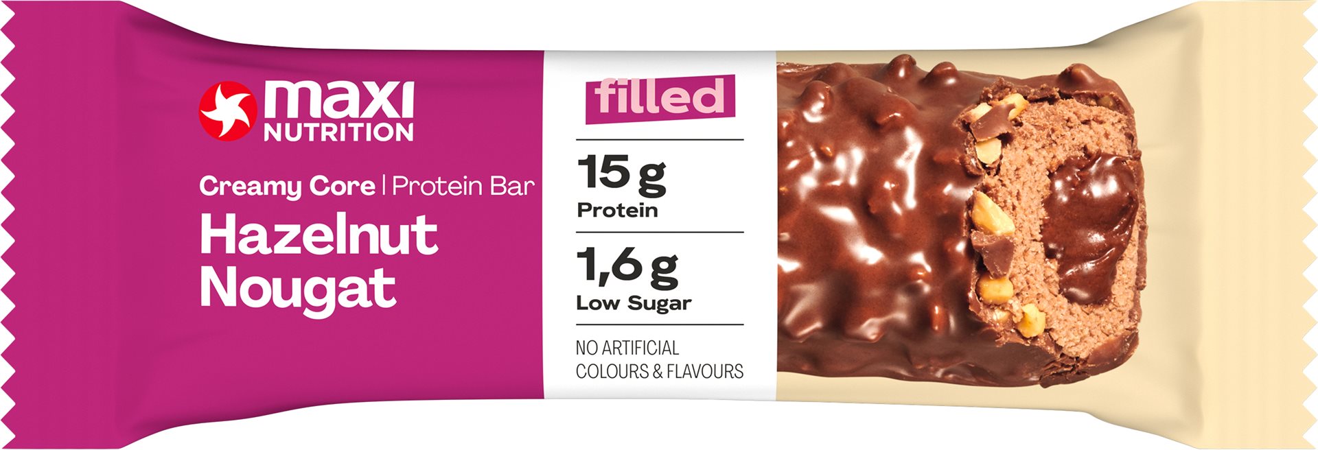 maxi Nutrition Creamy Core Protein Riegel Hazelnut Nougat