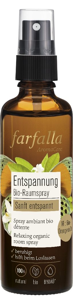 farfalla Bio-Raumspray sanft entspannt Orangenblüte