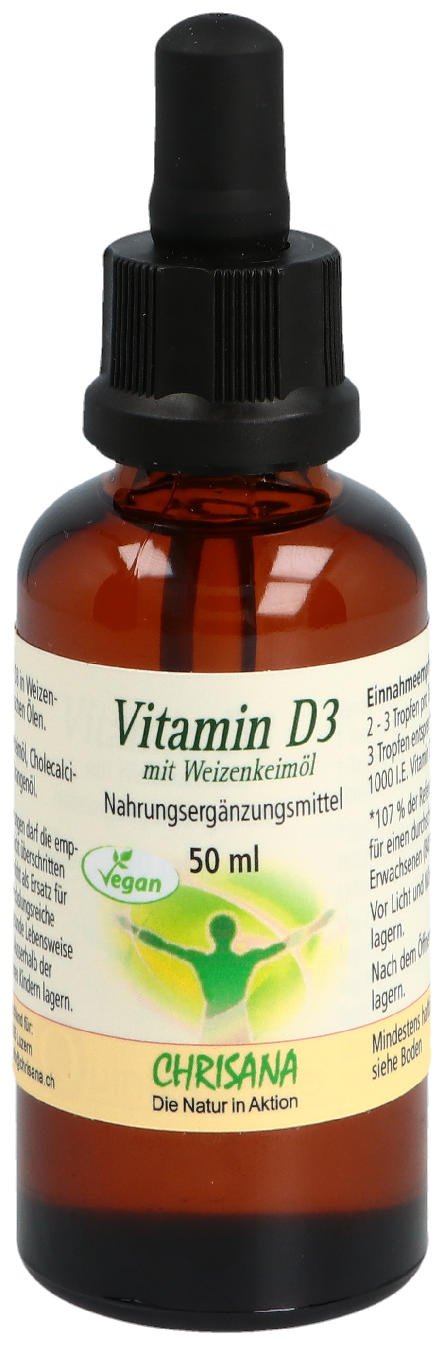 CHRISANA Vitamin D3 mit Weizenkeimöl vegan