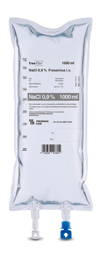 NaCl Fresenius 0.9 % 1000ml Freeflex