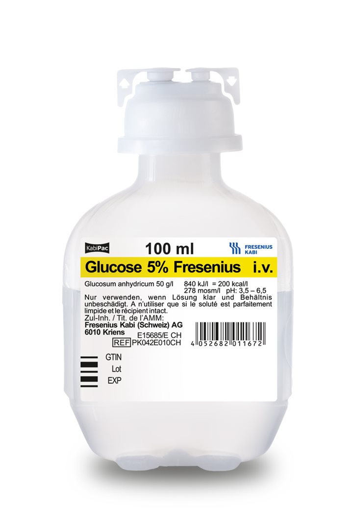 Glucose Fresenius Inf Lös 5 % 100ml KabiPac