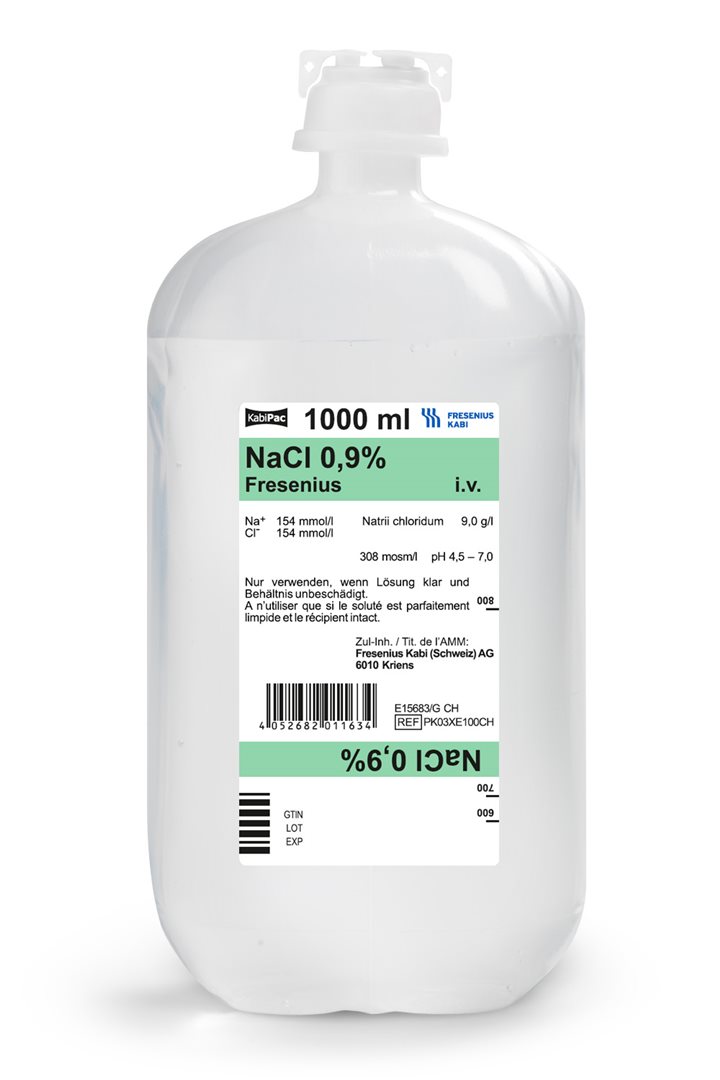 NaCl Fresenius 0.9 % 1000ml KabiPac