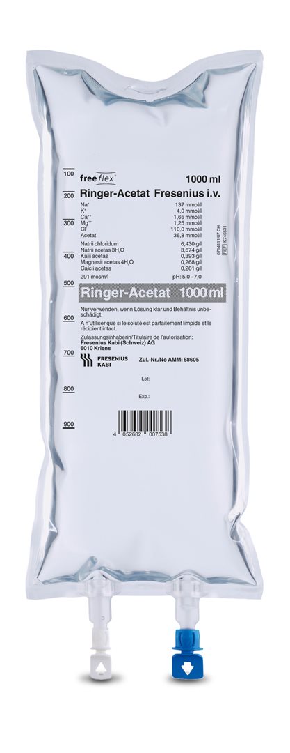 Ringer-Acetat Fresenius 1000ml Freeflex