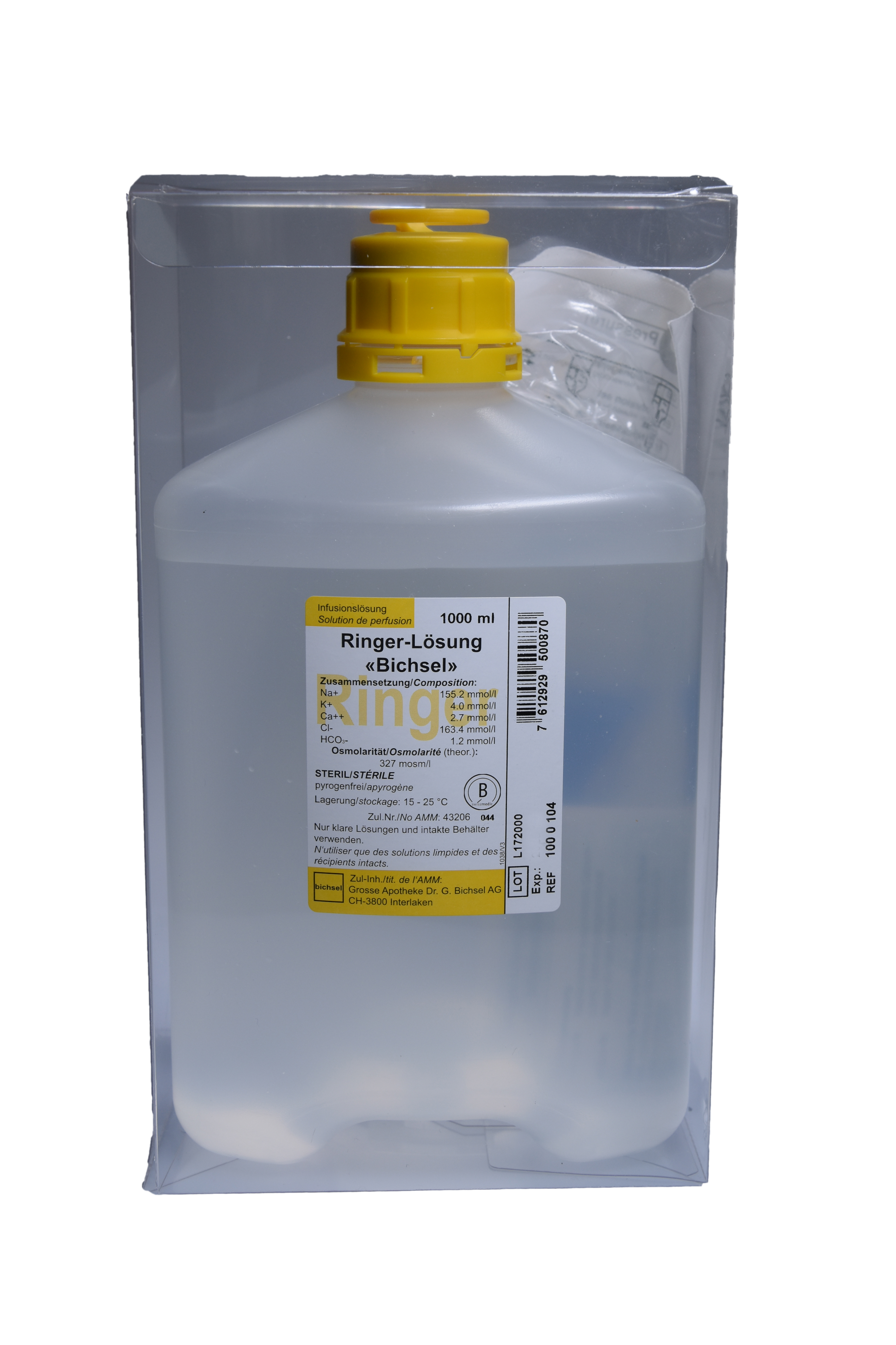 Ringer-Lösung Bichsel Inf Lös 1000ml Plastikflasche mit Besteck